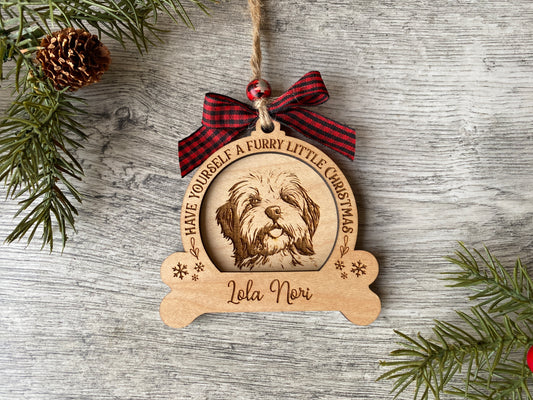 Personalized engraved Dog Ornament