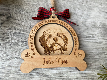 Personalized engraved Dog Ornament