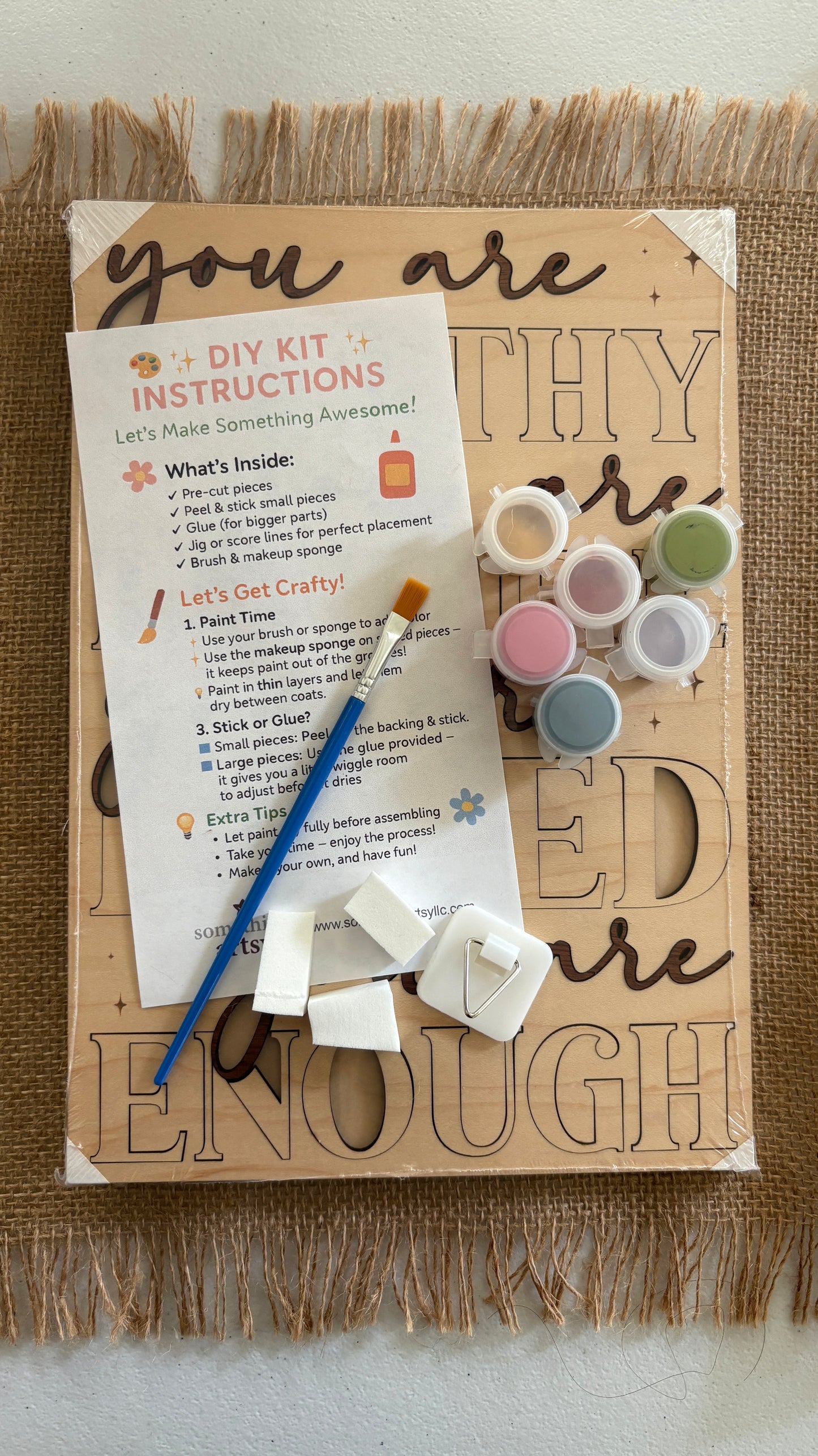 DIY Inspirational Frame Kit – “You Are Enough”