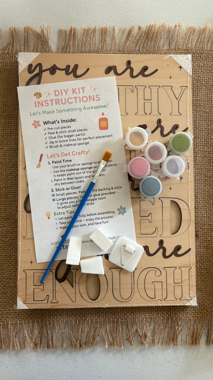DIY Inspirational Frame Kit – “You Are Enough”