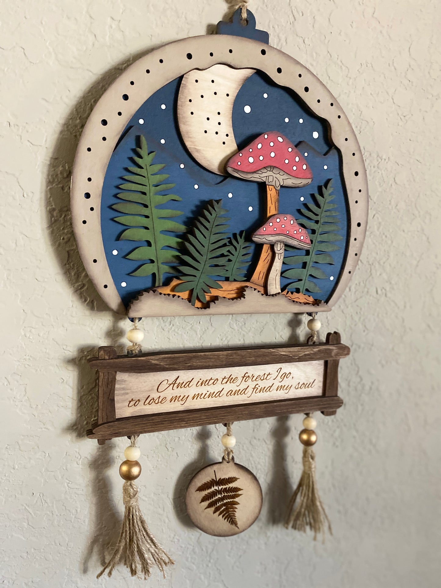 🍄 Hand-Painted 6 Layer Mushroom Hanging Decoration