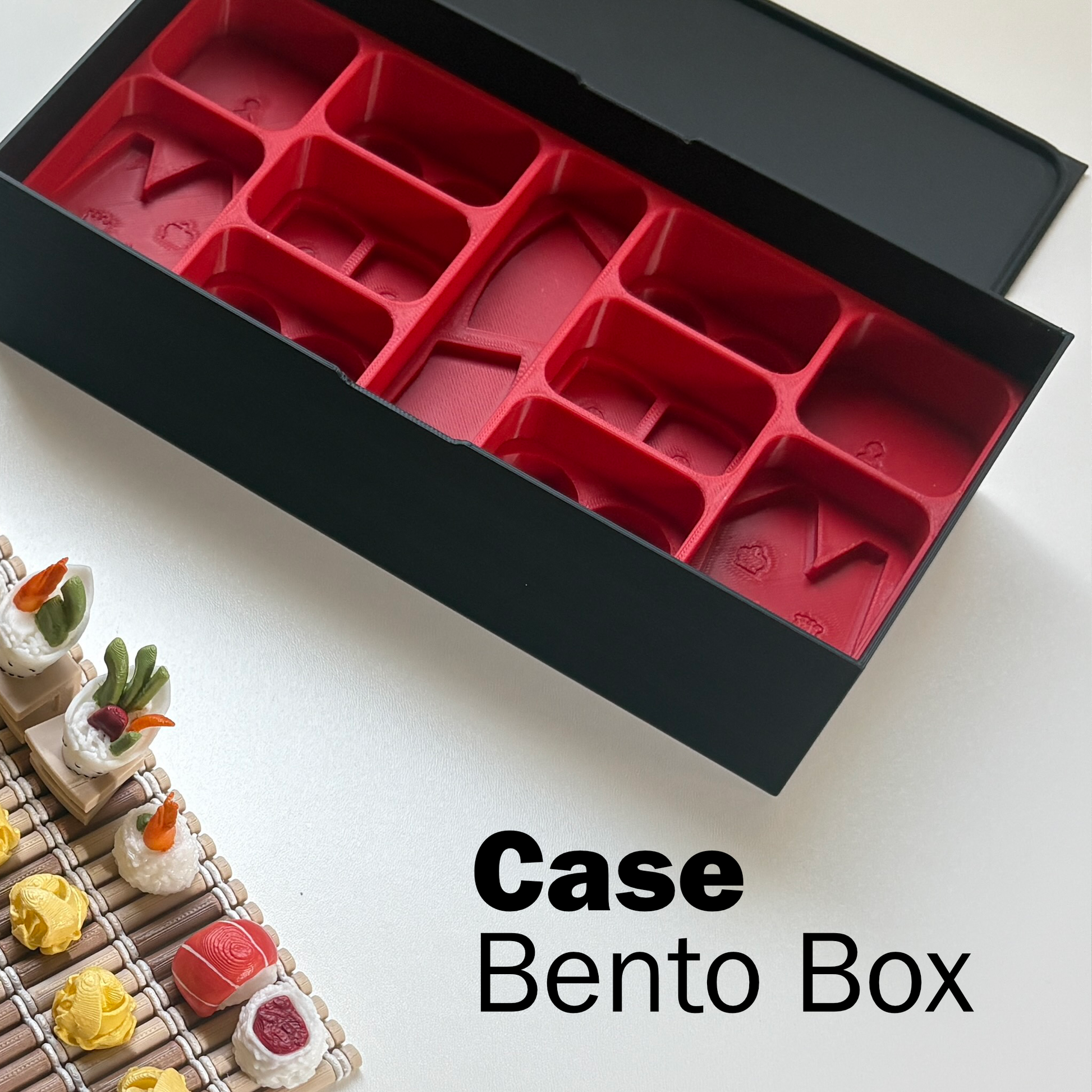 Sushi chess set storage box with compartments for pieces