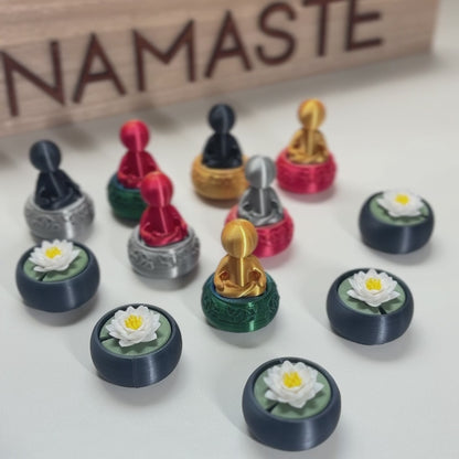 Yogi & Lotus Clickers – 3D Printed Desk Companions