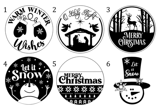 DIY Christmas Round Sign Kit