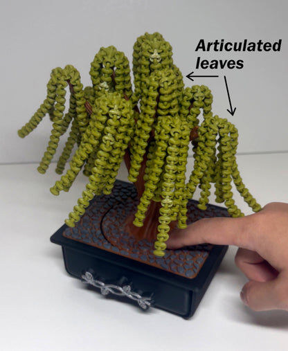 Whispering Willow – 3D Printed Spinning Tree with Sliding Drawer