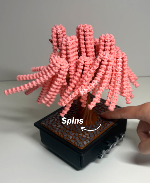 Whispering Willow – 3D Printed Spinning Tree with Sliding Drawer